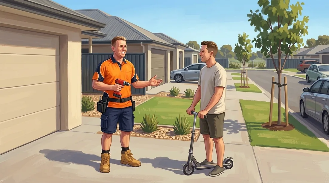 Illustration of a SolArk Electrical tradesman on a job in the cockburn growth suburbs of Perth