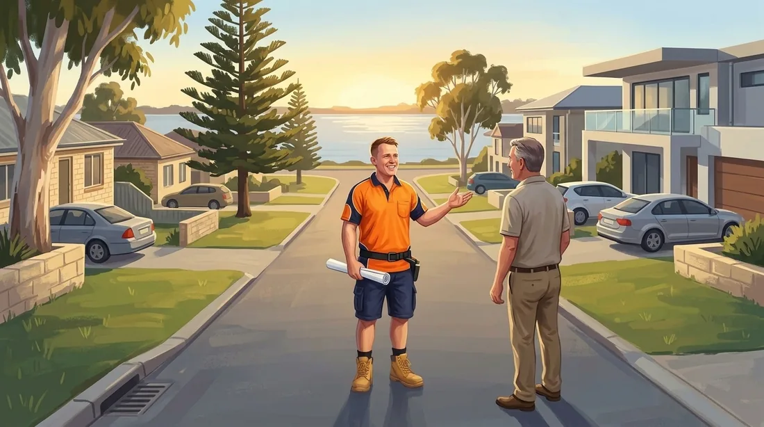 Illustration of a SolArk Electrical tradesman on a job in melville and south perth of Perth