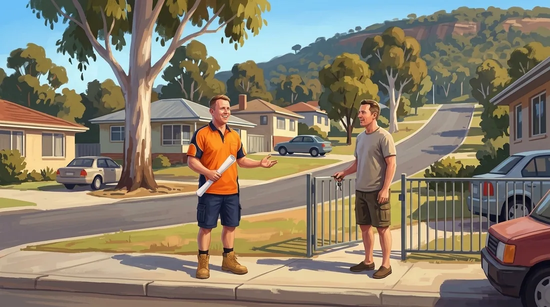 Illustration of a SolArk Electrical tradesman on a job in midland and the foothills of Perth