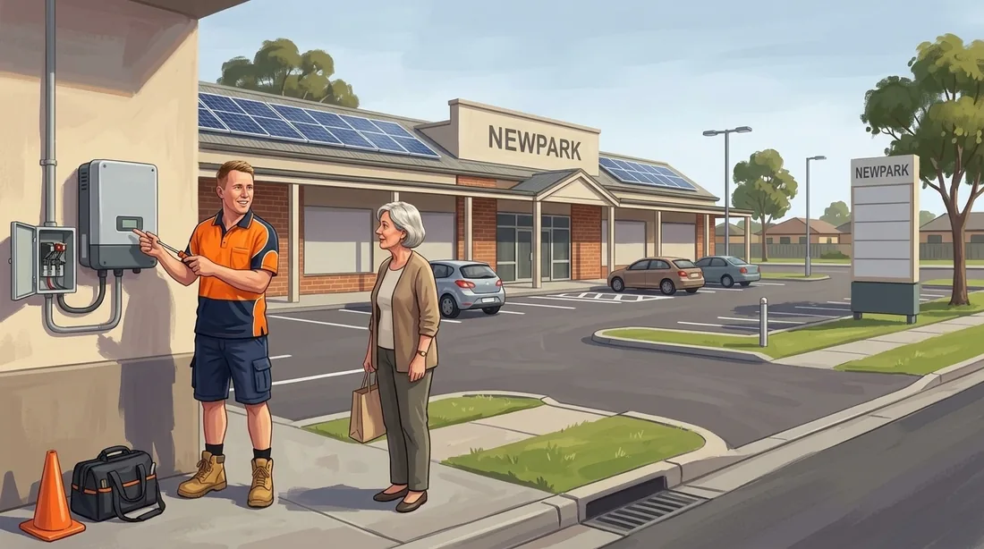 Illustration of a SolArk Electrical tradesman at Newpark in Girrawheen