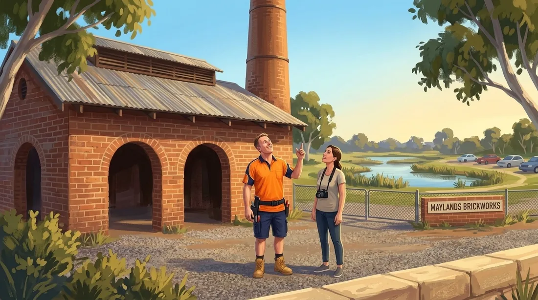 Illustration of a SolArk Electrical tradesman at Maylands Brickworks in Maylands